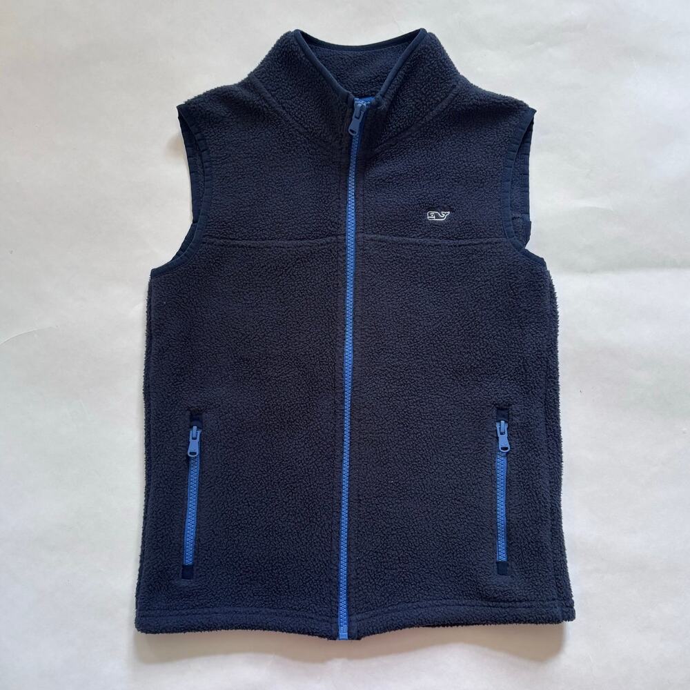 Vineyard Vines Boys Small 8-10 Sherpa Fleece Vest Gorp Outdoors Preppy Prep Cozy